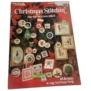 Leisure Arts Christmas Stitchin' Cross Stitch Design Leaflet Pattern Book